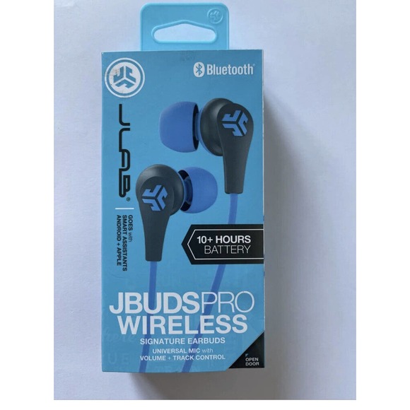 JLab Audio JBuds Pro Wireless Signature Bluetooth Earbuds - Graphite/Blue - NEW - Picture 4 of 6